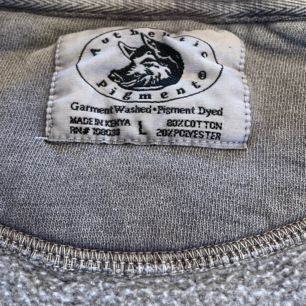 Gray Purple Pigment Dyed Patchwork Sweatshirt Jac… - image 8